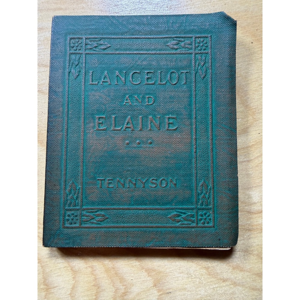Little Leather Library Lancelot and Elaine Alfred Tennyson Book Antique